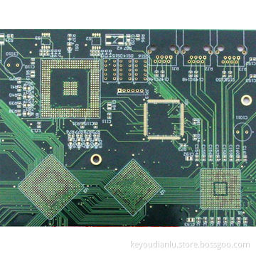 Double-sided PCB with black sold mask and white silkscreen